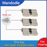 Smart lock door cylinder  locker cylinder door with master key Indoor entrance door lock 60mm 70mm 80mm me key Customize