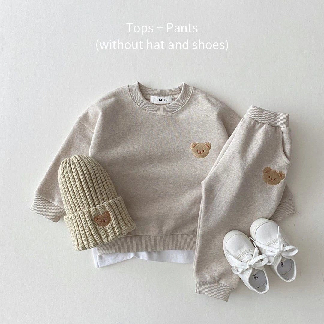 Kids Baby Girls Boys Clothes Costume Long sleeve Hooded Tracksuit Tops Pants Children Spring Outfits Baby Set infantil Newborn