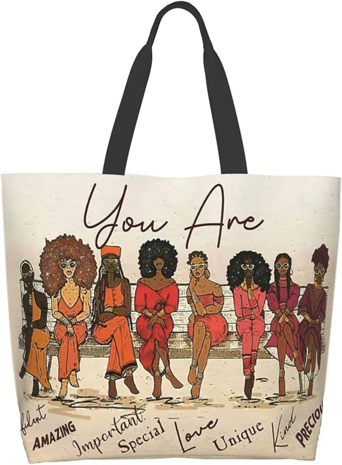 African American Tote Bag Shoulder Handbag Fashion Woman Tote Bag Shoulder Handbag Black Queen Girl Tote Bag Shoulder Handbag