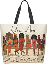 African American Tote Bag Shoulder Handbag Fashion Woman Tote Bag Shoulder Handbag Black Queen Girl Tote Bag Shoulder Handbag