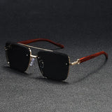 2025 Luxury Square Sunglasses For Men New Wooden Vintage Designer Fashion Glasses Sunglasses Women Vacation Gafas De Sol Hombre
