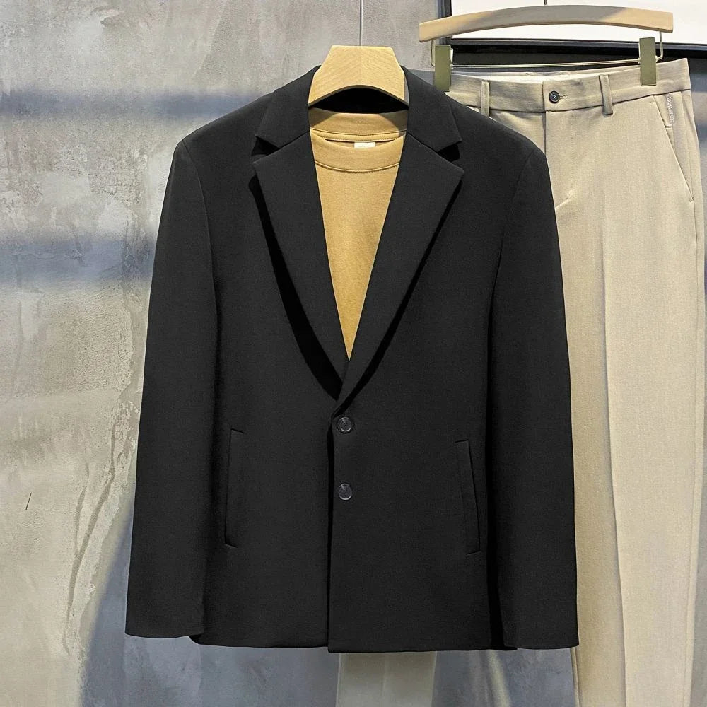 Double Breasted Man Suits And Blazers Oversize Coats Jacket For Men Plus Big Size Brown Premium Simple Classic New In 2024