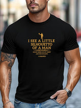 Men's t shirts I SEE A LITTLE SILHOUETTO OF A MAN Graphic Summer Soft Comfort Fit Tee Daily Wear Tops