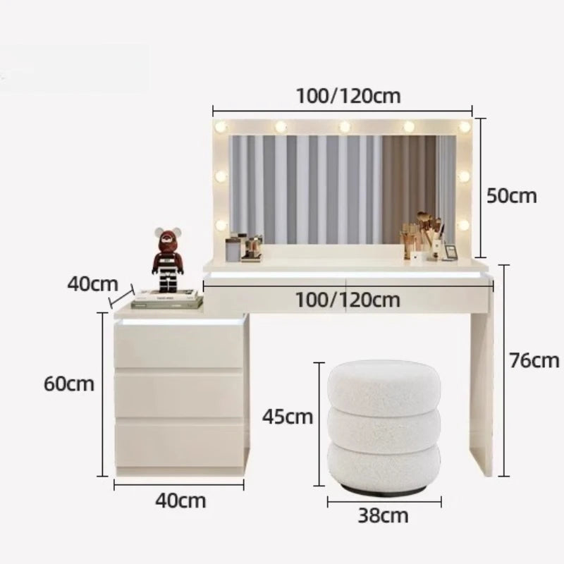 Drawer Organizer Wooden Dressing Table Girls Italian Simple Storage Dressing Table White Makeup Moveis Para Quarto Furnitures