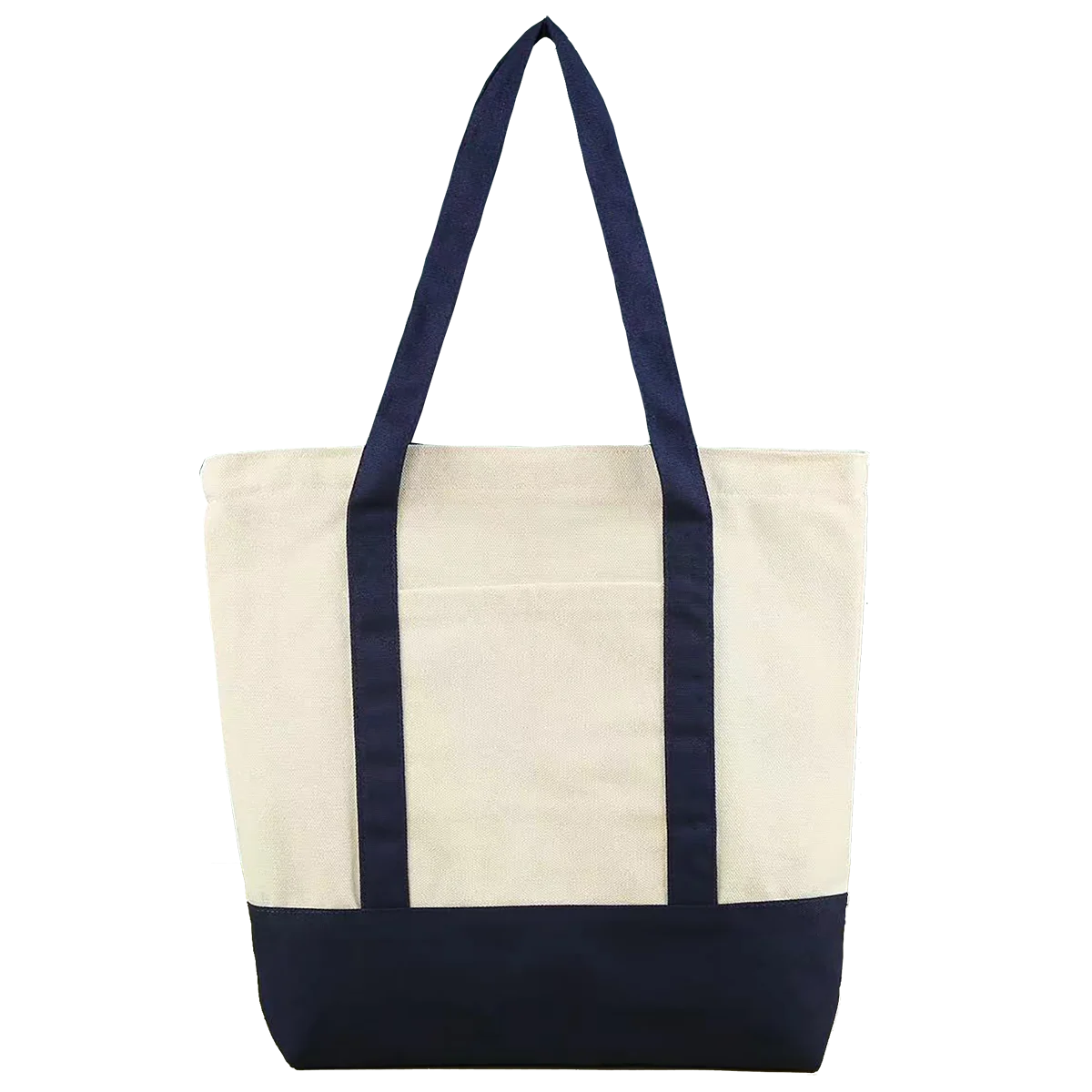 Customized Women Tote Bag Personalized Name Print Logo Zippered Canvas Shopping Tote Bag