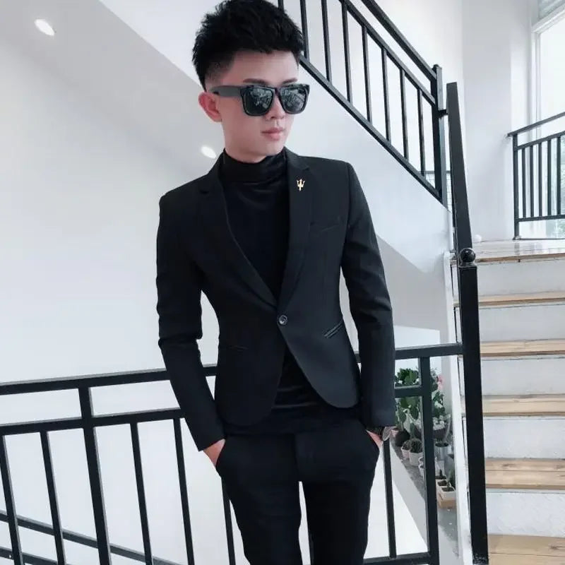 Double Breasted Man Suits And Blazers Oversize Coats Jacket For Men Plus Big Size Brown Premium Simple Classic New In 2024