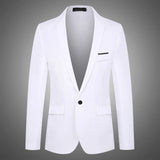 Blue Men Blazers Work Office 2025 Men Tuxedos for Formal Occasions Pockets Coat Blazers Male Custom Men's Business Slim Blazers
