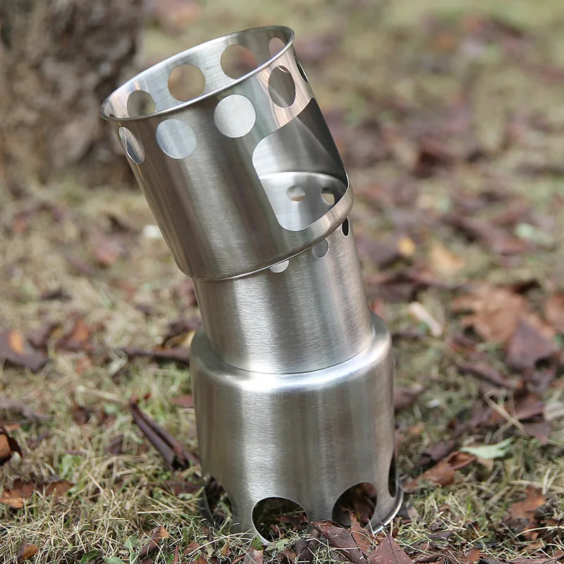Popular Camping Steel Wood Stove Cooking Pot Optional