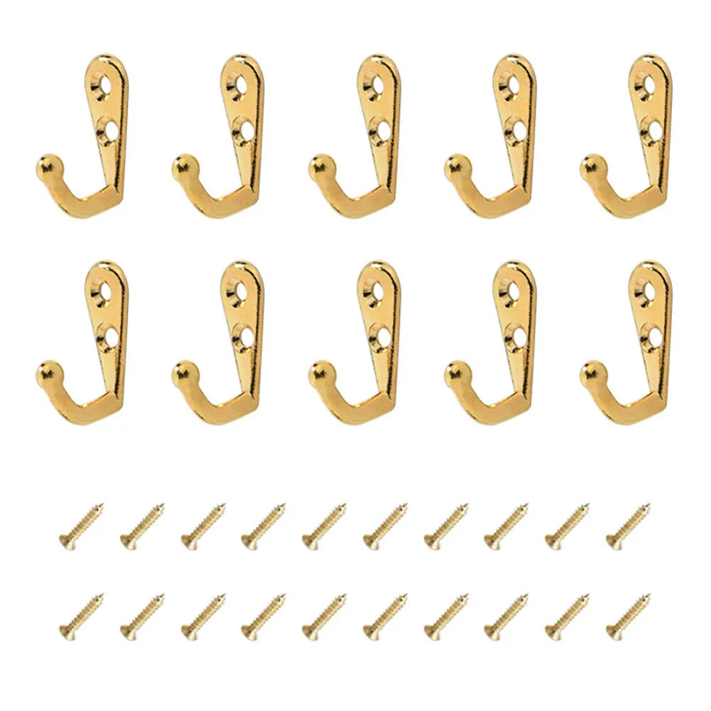 10PCS Retro Wall Hooks Hangers Door Wall Mounted Coat Hooks With Screws Suction Heavy Load Rack For Kitchen Bathroom Accessories