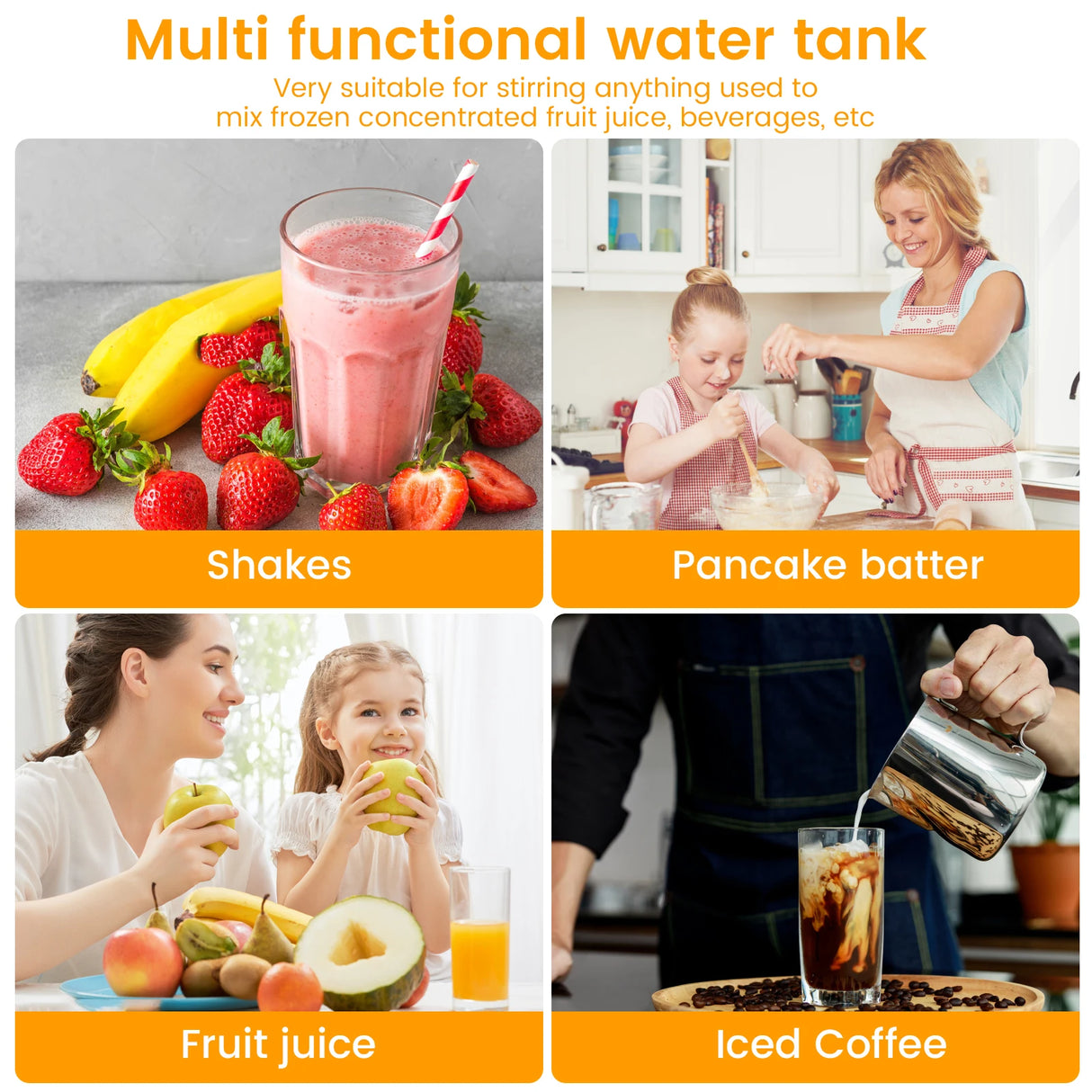 Mixing Pitcher for Drinks 2000ml Mixing Water Pitcher Wide Mouth Lemon Orange Fruit Juice Mixing Container Kitchen Accessories