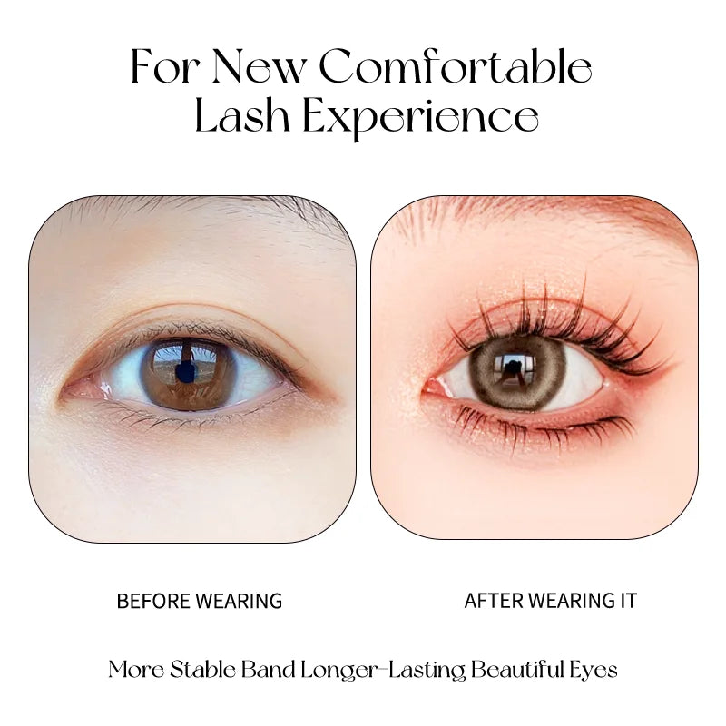 Self-Adhesive Lash Clusters Kit No Glue Individual Lashes Soft Idol False Eyelashes for Natural Volume Reusable Makeup Essential