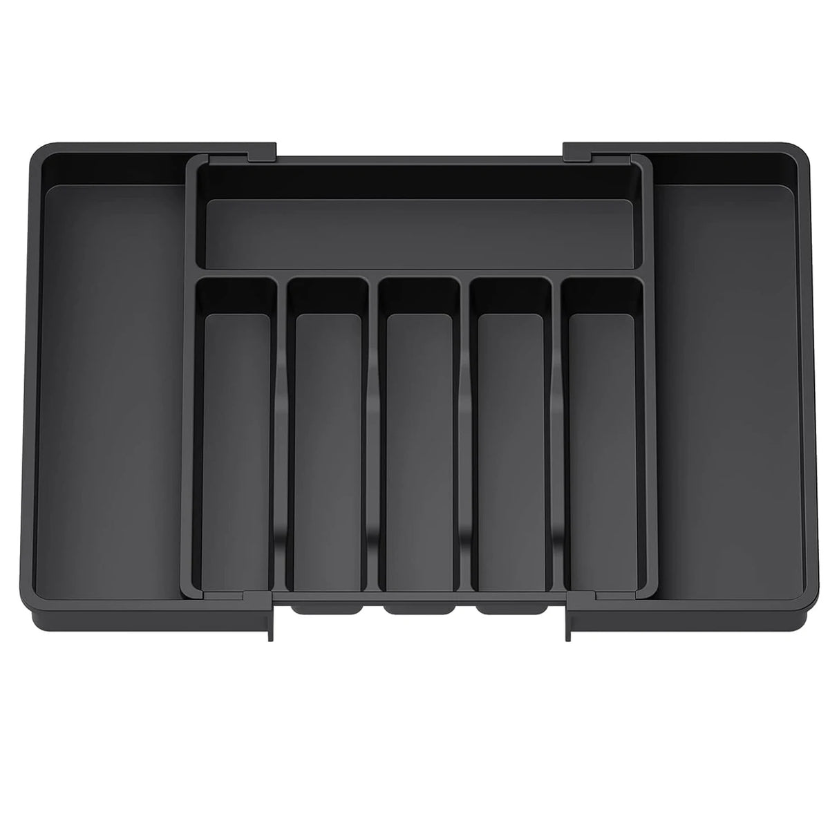 Adjustable Tableware Organizer - Upgradation Plastic Storage Tray with Dividers for Spoons, Forks & Knives Drawer Organizer