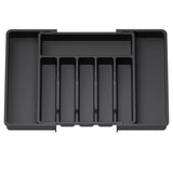 Adjustable Tableware Organizer - Upgradation Plastic Storage Tray with Dividers for Spoons, Forks & Knives Drawer Organizer