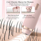 Electric Razor for Woman Bikini Trimmer Body Epilator Women Electric Shaver for Private Area Underarm Legs Facial Hair Removal