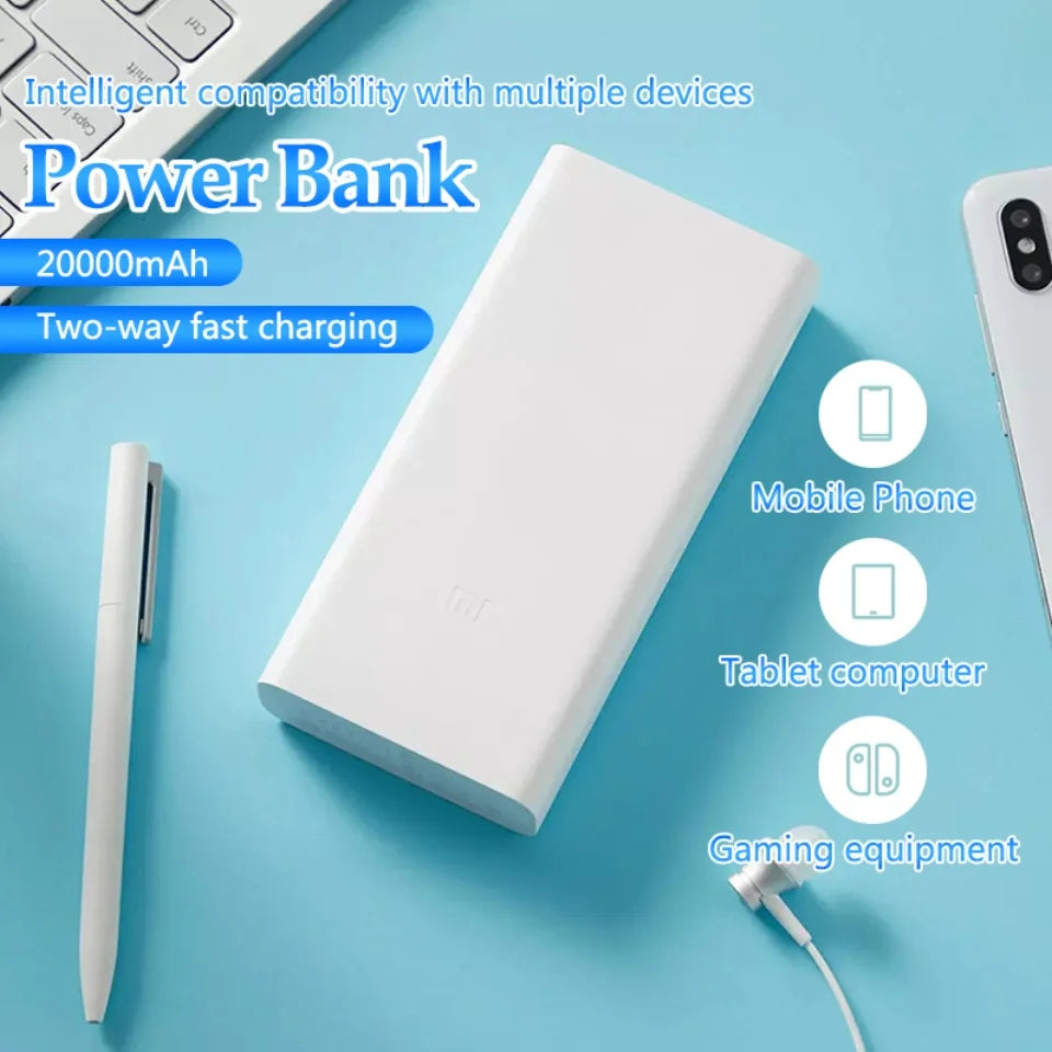 easyown Powerbank 3 20000mAh PLM18ZM 18W 2-Way Quick Charging USB-C Powerbank 20000  Portable External Battery Mi Powerbank