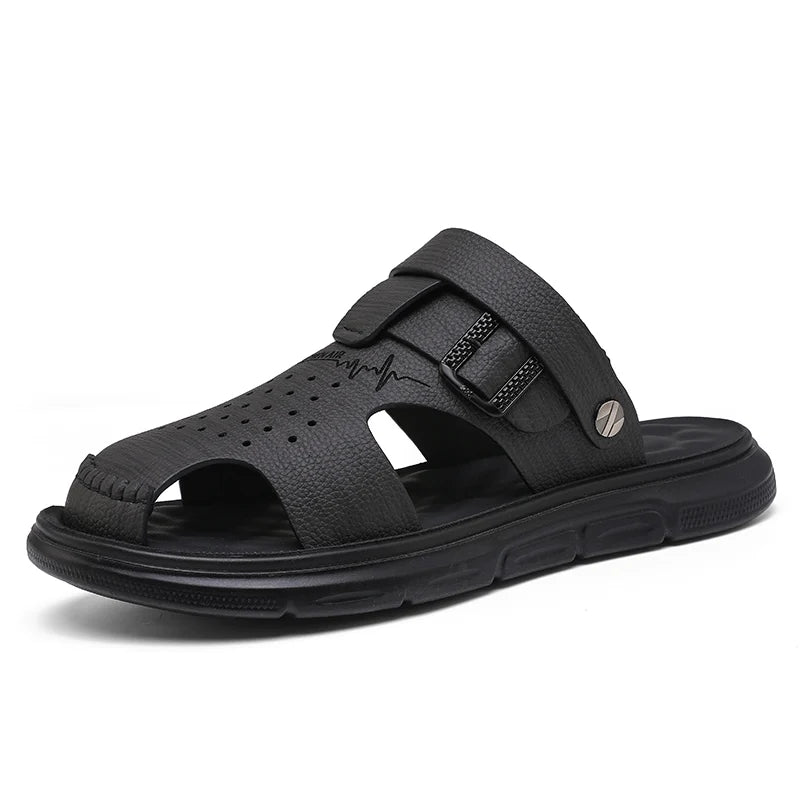 Sandals men's fashionable comfortable summer sandals mens outdoor wear breathable wear-resistant non slip soft soled beach shoes