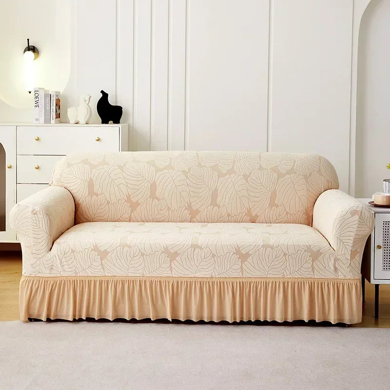 1/2/3/4 Seater Sofa Cover Single Double Three Four-Seater Elastic All-inclusive Dustproof Sofa Cover Yksivärinen sohvan kansi