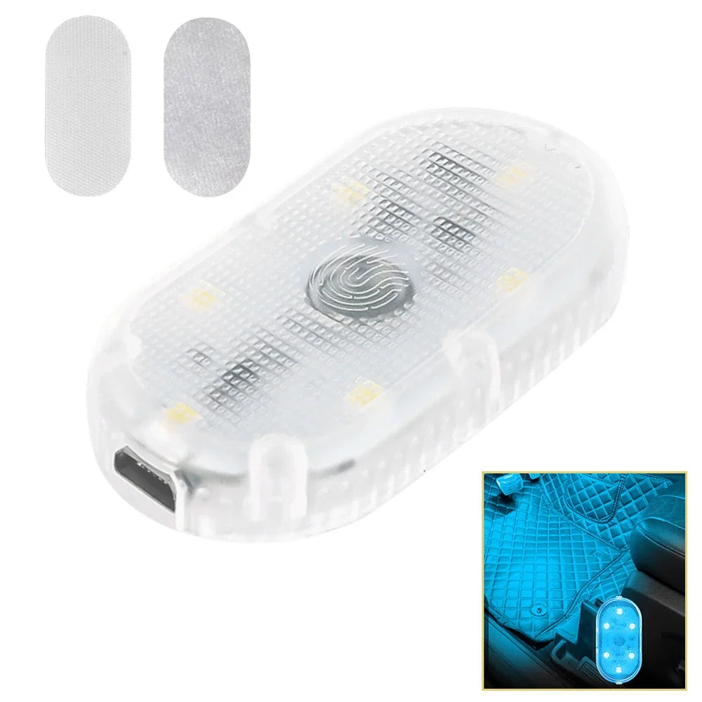 Car Interior LED Night Lighting Under Cabinet Light Touch Sensor Reading Lamp LED Book Lights USB Rechargeable Car Door Light