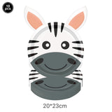 10pcs Farm Animals Party Paper Plates Cock Pig Cow Sheep Disposable Plates Kids Birthday Decor Cartoon Animals Dinnerware Plates