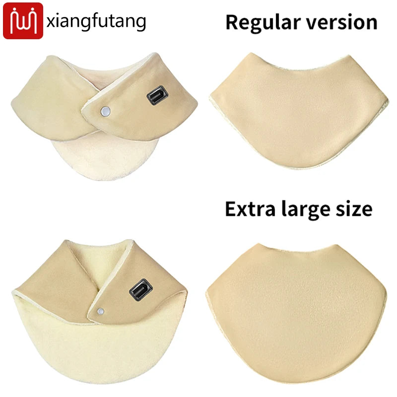 Heated Neck Shawl Fits Shoulders Neck Relieves Cervical Discomfort Back Soreness Soft Plush Fabric Warmth Cold Resistance