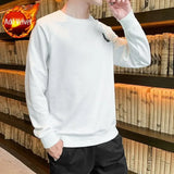 T Shirts for Men Plain Smooth Pullover Unicolor Tops Round Neck Male Clothes Polyester Fashion Trends 2024 Japan Y2k Sweatshirts