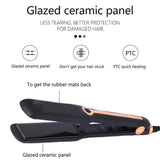 Hair Straightener Professional Ceramic Flat Iron Negative Ion Wide Plate Temperature Adjustable Straightening Iron