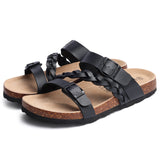 KIDMI Fashion Women's Cork  Sandals Summer Sandals Women Outdoor Nonslip Slip-On Slide Sandals With Adjustable Buckle Sandals