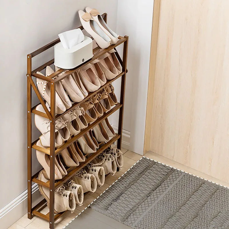Shoe Racks Organizer Wooden Narrow Shoe Rack Ultra Thin Vertical Shoemakers Space-saving Entrance Shoes Closet Home Furniture