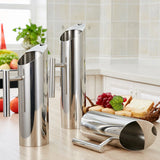 1/2L Pitcher Pot Stainless Steel Kitchen Cold Wine Pitcher Bar Ice Jar Container Fruit Juice Pitcher for Restaurant Cafe Mix Bar