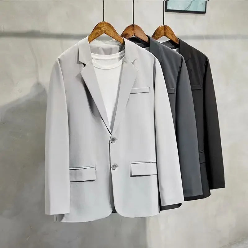 Double Breasted Man Suits And Blazers Oversize Coats Jacket For Men Plus Big Size Brown Premium Simple Classic New In 2024