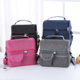 Portable Lunch Bag Waterproof Thermal Insulated Lunch Box Bento Pouch Dinner Insulation Bag Student Thickened Cute Lunch Bag