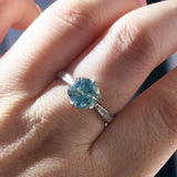3 Carat Moissanite Ring For Women 925 Sterling Silver Round Engagement Ring Fine Jewelry Silver Color Ring For Women Dating Gift