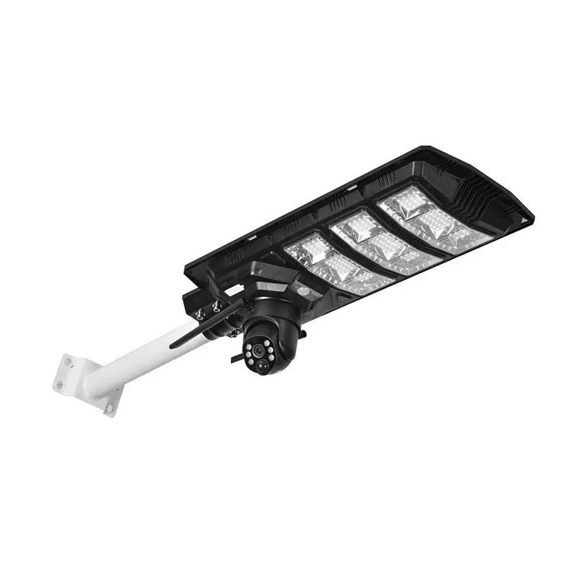 Smart All-in-One 300W Solar Street Light CCTV camer Waterproof LED 60W ABS Body Path Garden Road Battery Powered DC Supply