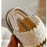 Girls Sandals 2025 Summer Straight Strap New Casual  Anti-slippery Children Students Retro Beach Kids Shoes for Girl