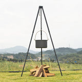 Camping Bonfire Tripod, Portable Outdoor Picnic, Cooking Pot, Hanging Triangle Stand Rack