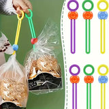 Colorful Tie Sealing Clips for Food Bags Kitchen Sealing Clip Multi-functional Closure for Freshness and Practical Storage