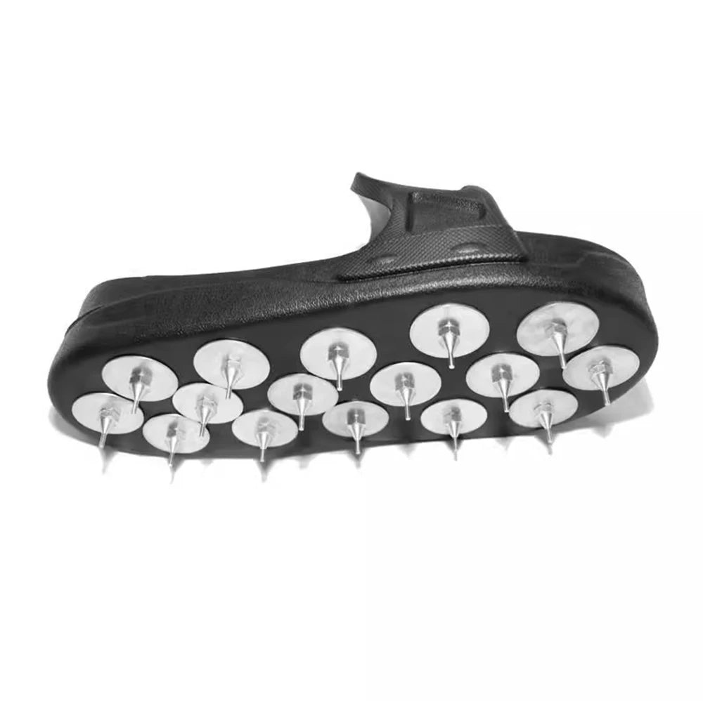 1 Pair Epoxy Floor Flexible Spiked Shoes Large Size for Coating Epoxy Paint Self-Leveling Cement Tools EVA Soft Rubber Material