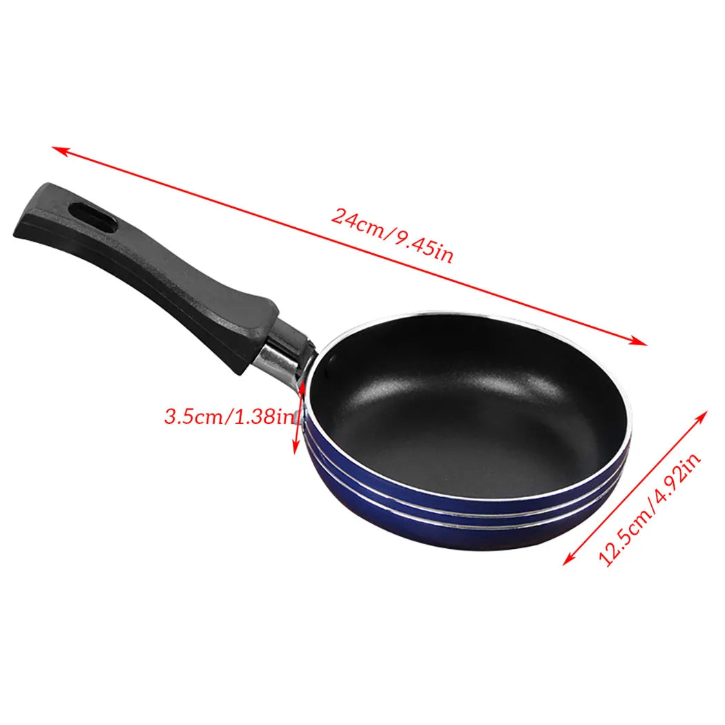 12/14/16cm Mini Frying Pan Non-Stick Thickened Stainless Steel Frypan Pot Stir Fried Non Stick Pot Kitchen Cookware Random Color