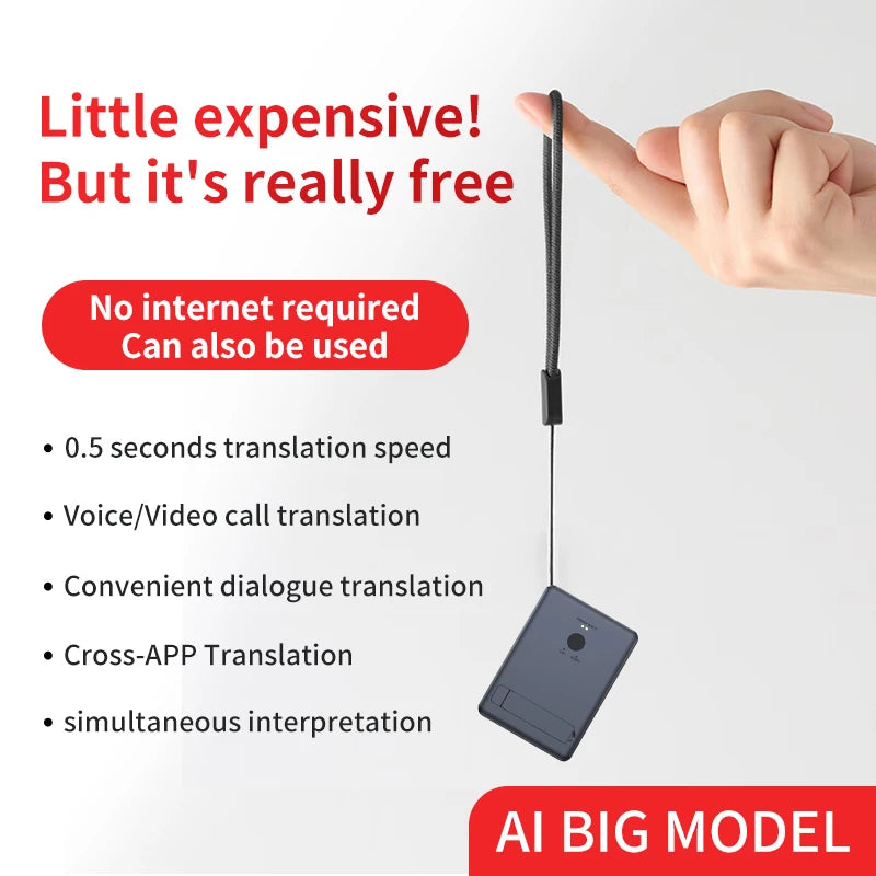 140+ Language Translator Device Ai Two Way Real Time Voice Instant Translator Magnetic Phone Stand Design for Travel