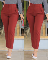 Pants for Woman 2025 Business Office Lady Black High Waist Waist Tight Fitting Elegant Work Pants Female Trousers