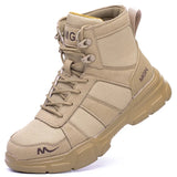 Indestructible Men Work Safety Boots Outdoor Military Boots Anti-smash Anti-puncture Industrial Shoes Men Boots Desert Boots