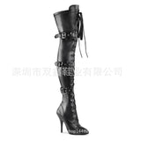 New Over Knee Boots High Quality Fashion Boots Sexy High Boots Fashion Women Boots 12cm Stiletto Boots 34-45 46 BBZAI