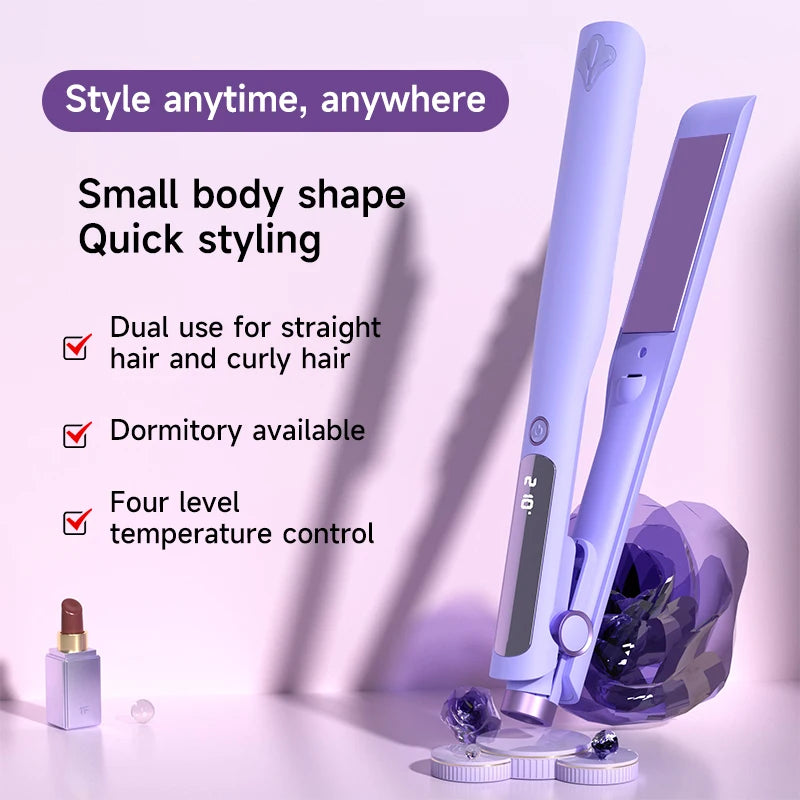 Hair Straightener 4 Adjustable Temperature Settings, 30s Fast Heating, Mini Flat Iron for Smooth, Shiny & Healthy Hair