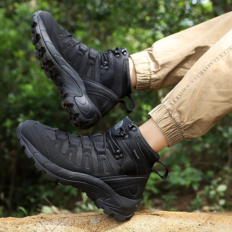 Fashion Men's Boots Tactical Combat Boots Outdoor Non-slip Hiking Boots Lightweight Men Desert Boots Motorcycle Boots