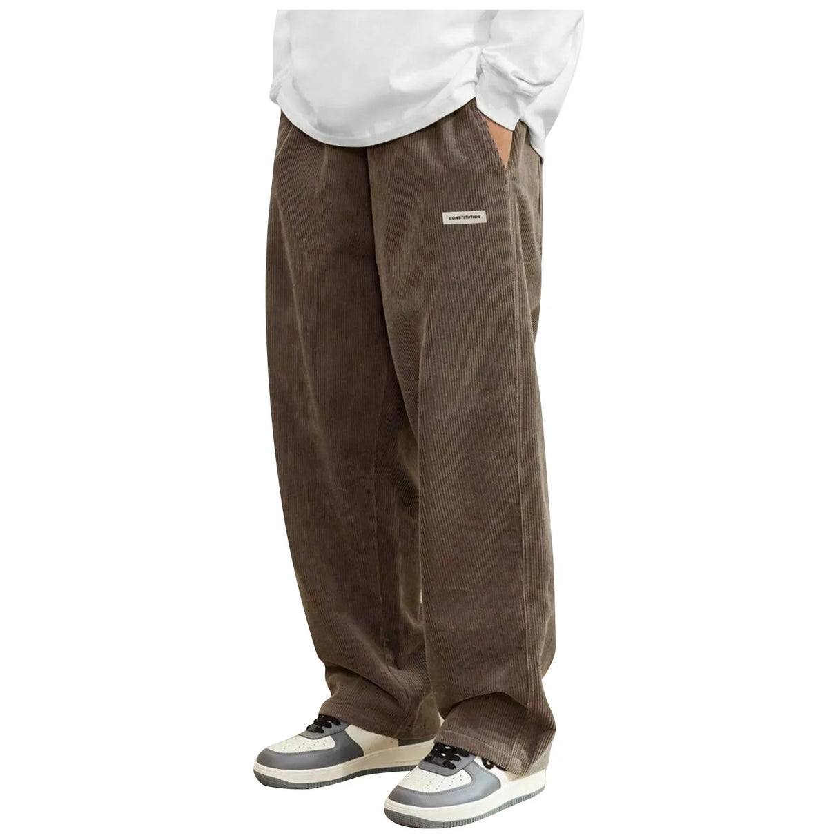 Corduroy Pants Men Clothing Sweatpants Loose-Fit Casual Pants Man Baggy Hosen Regular Length Trousers Men Cargo Pants Women