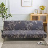 [Stretch Sofa Bed Cover] Spring/Summer Milk Silk Fabric Living Room Armless Folding Sofa Sofa Cover puf grande y esponjoso