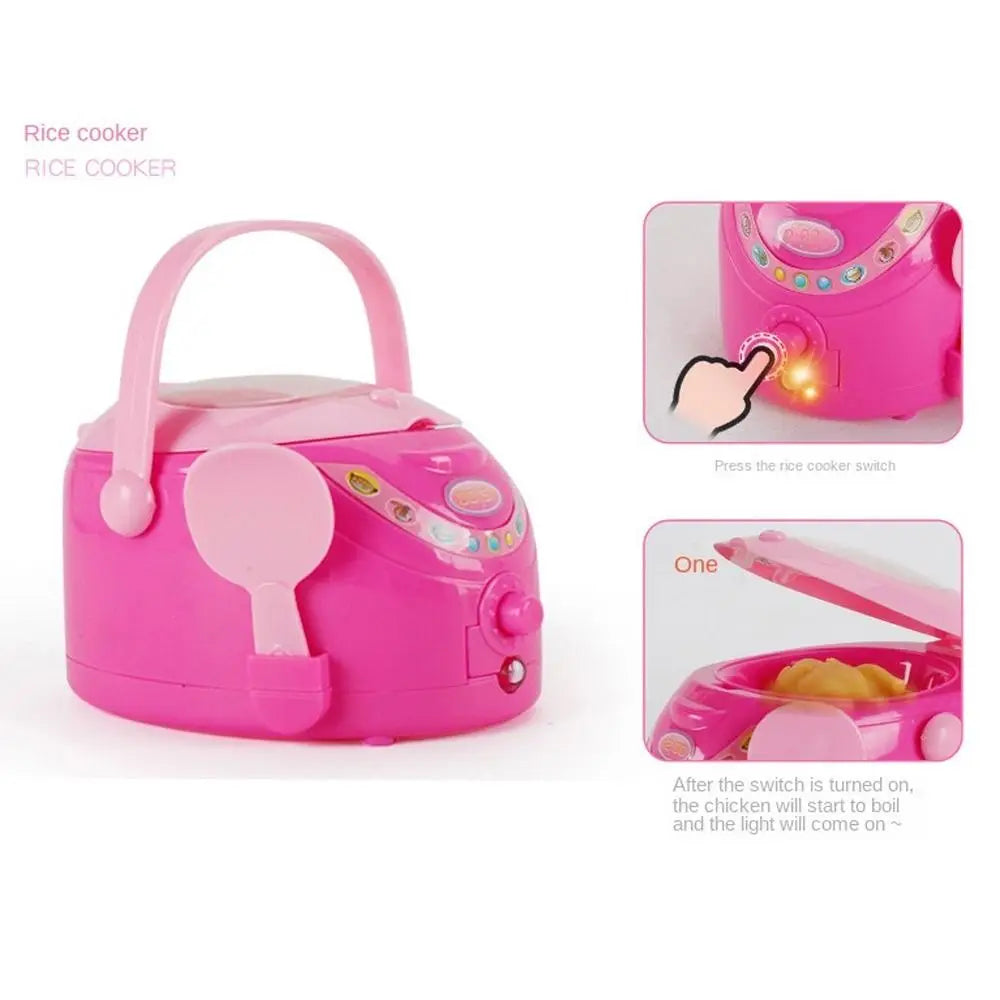 Coffee Machine Household Appliances Toys Toaster Blender Cooking Pretend Play Set Sweeper Vacuum Cleaner Kitchen Toys