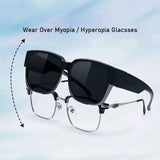 Men Women Polarized Sunglasses Wear Over Myopia Prescription Glasses Vintage Outdoor Travel Night Vision Driving Goggles