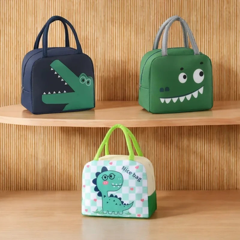 Cute Cartoon Lunch Bag, Perfect for Student or Work, with a Thick Waterproof Foil Lining to Keep Your Food Fresh!