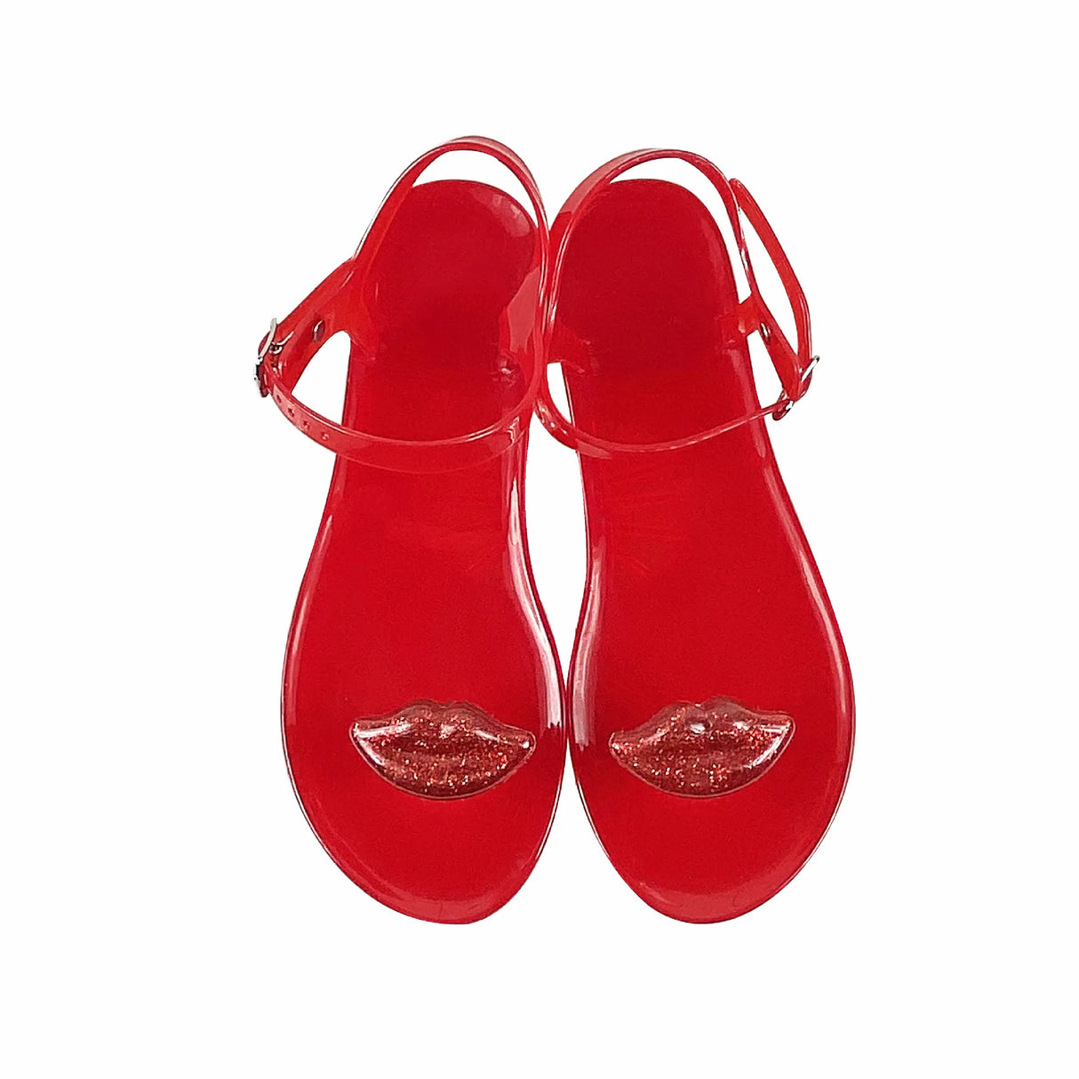 New Sandals Sexy Lips Fruit Sandals Women's Anti slip PVC Jelly Flat Sandals Outer